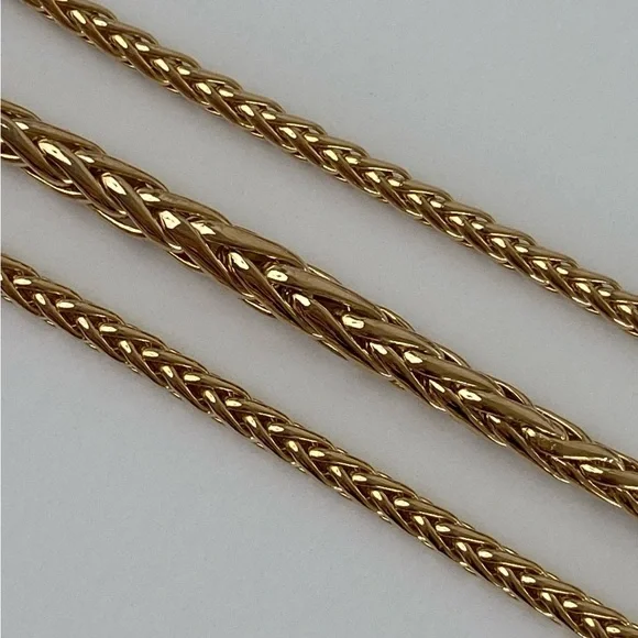 Elegant 14K Graduated Wheat Necklace - Picture 7 of 8